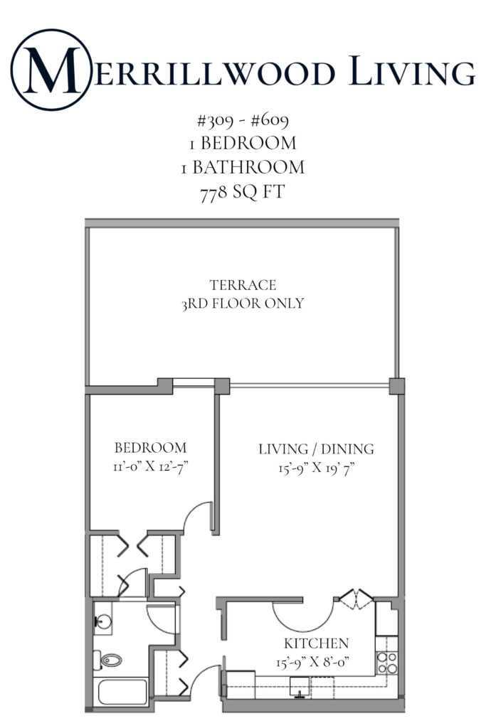 One Bedroom One Bathroom Floor Plan